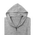 Herren Basic Strick Hoodie mit durchgehendem Reißverschluss